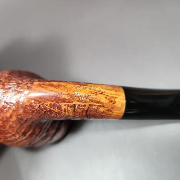 Viprati Sandblasted Bent Billiard Estate Briar Pipe, Italian Estates - Image 8