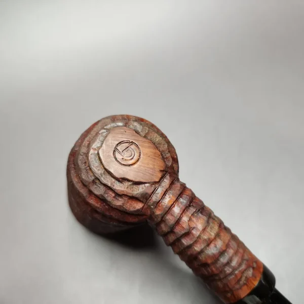 Bennie Joe Rusticated Nosewarmer Stack Handmade Briar Pipe, New - Image 8