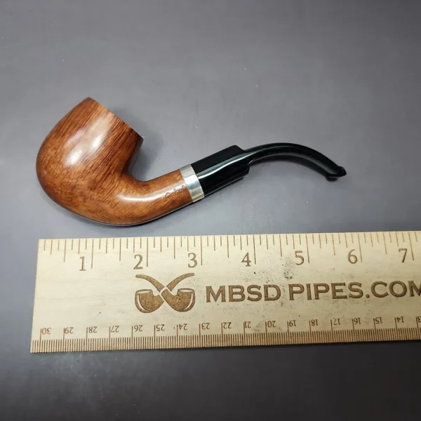 Gigi Fiamma Smooth Bent Billiard Estate Briar Pipe, Unsmoked, 9mm - Image 8