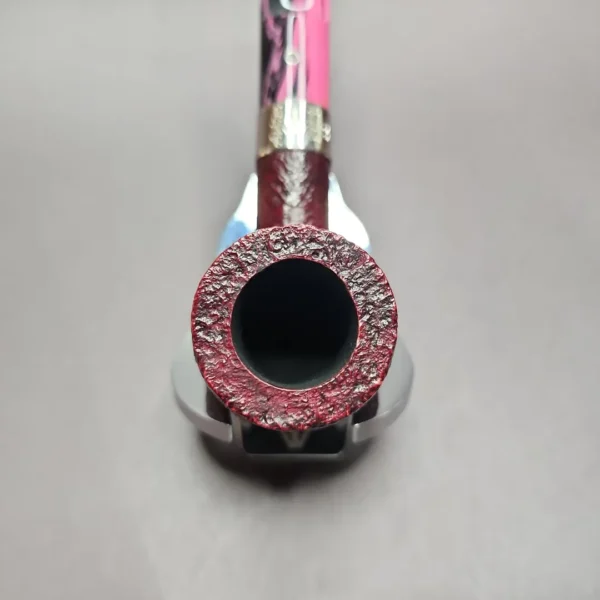 Ashton 2021 Brindle XXX Sandblasted Billiard Estate Briar Pipe, English Estates - Image 8