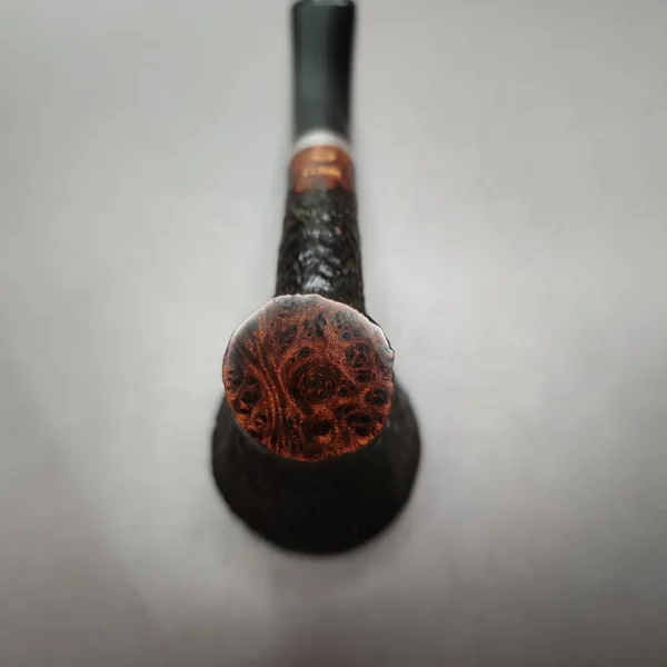 Tom Eltang Saturn Partially Sandblasted Cherrywood Estate Briar Pipe, Unsmoked - Image 8