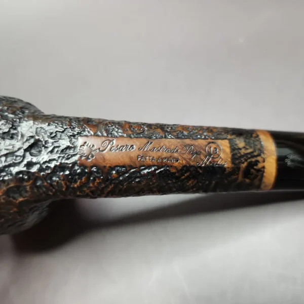 Mastro de Paja 1B Sandblasted Canadian Estate Briar Pipe, Italian Estates - Image 8