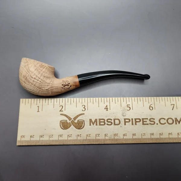 Morgan Bones Small Sandblasted Pot Briar Pipe, New - Image 8