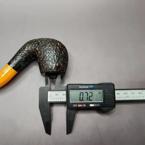Rattray's Six Friends 20 Rusticated Bent Billiard Estate Briar Pipe, Unsmoked, 9mm - Image 9