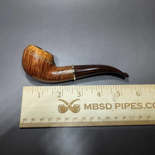 Ashton 1992 Sovereign Straight Grain 3 Rhodesian w/ Gold Estate Briar Pipe, English Estates - Image 9
