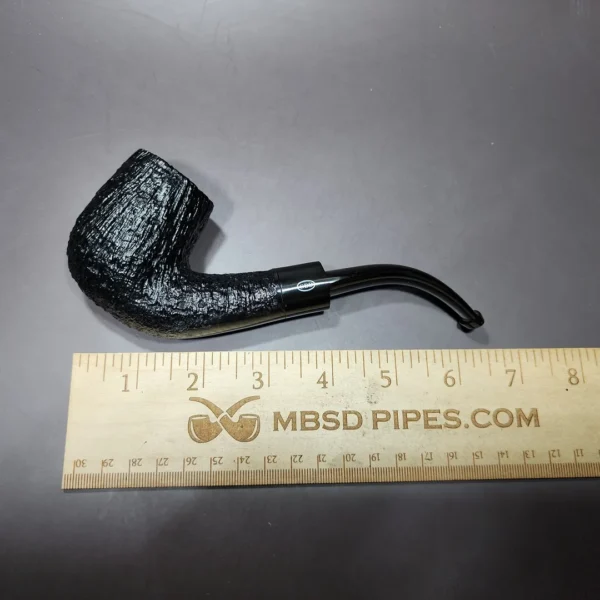 GBD Baronet Sandblasted Bent Billiard Estate Briar Pipe, Unsmoked - Image 9