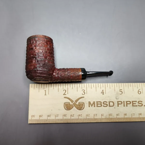 Bennie Joe Rusticated Nosewarmer Stack Handmade Briar Pipe, New - Image 9
