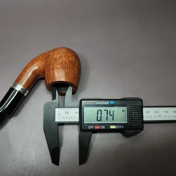 Gigi Fiamma Smooth Bent Billiard Estate Briar Pipe, Unsmoked, 9mm - Image 9