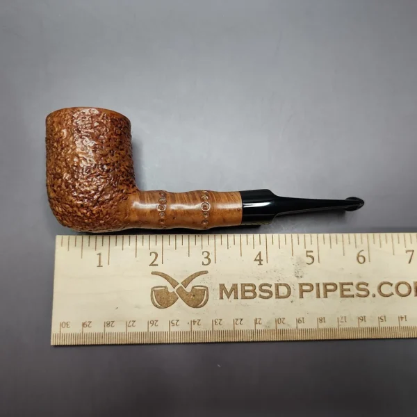 Radice Rind Rusticated Lovat w/ Faux Bamboo Estate Briar Pipe, Italian Estates - Image 9
