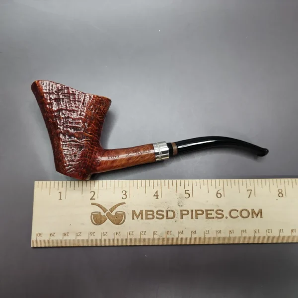 Viprati Extra Magnum Sandblasted Dublin Sitter Estate Briar Pipe, Italian Estates - Image 9