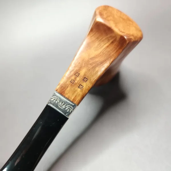 Viprati 4 Clover Smooth Freehand Sitter Estate Briar Pipe, Italian Estates - Image 9