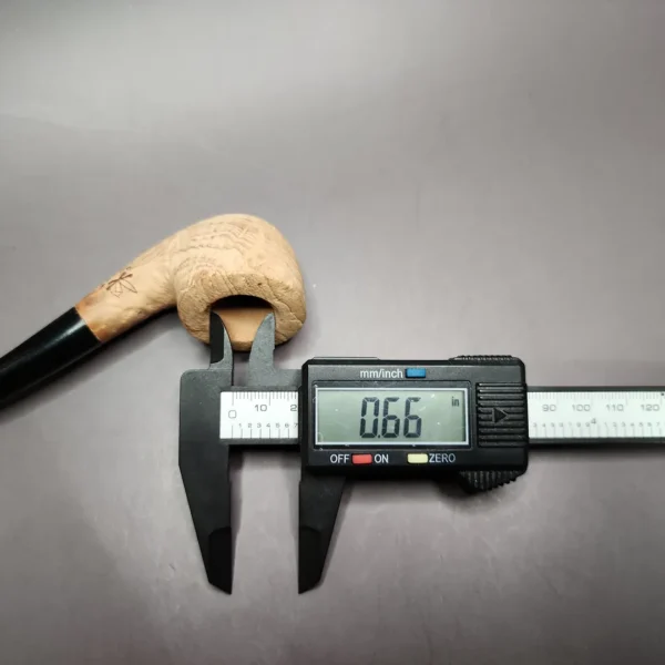 Morgan Bones Small Sandblasted Pot Briar Pipe, New - Image 9