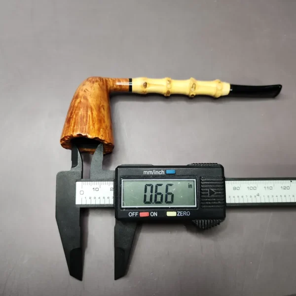 HS Studio Handmade Signature Smooth Bamboo Dublin Estate Briar Pipe, Unsmoked - Image 10