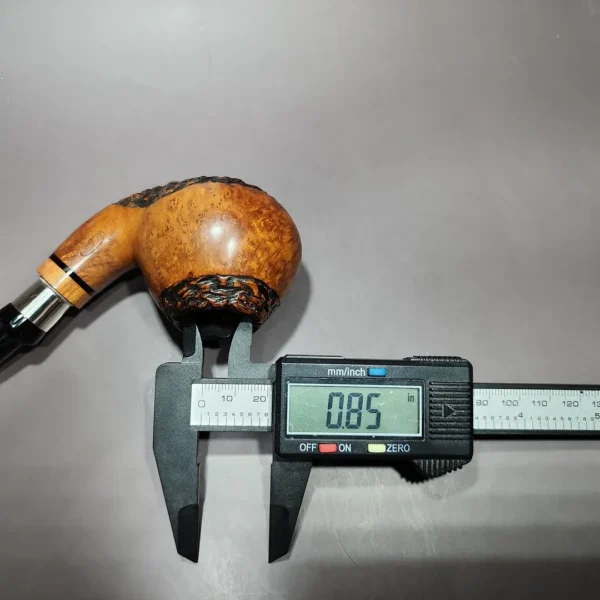 Viprati Partially Rusticated Brandy Estate Briar Pipe, 9mm, Italian Estates - Image 10