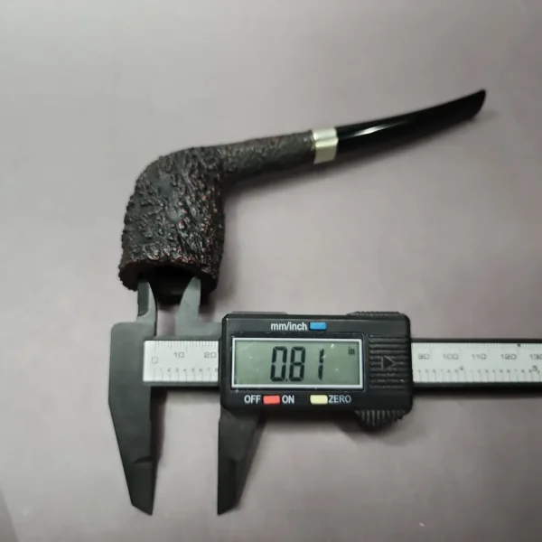 Castello Sea Rock Briar 39 Rusticated Zulu Estate Briar Pipe, Repair Band - Image 10