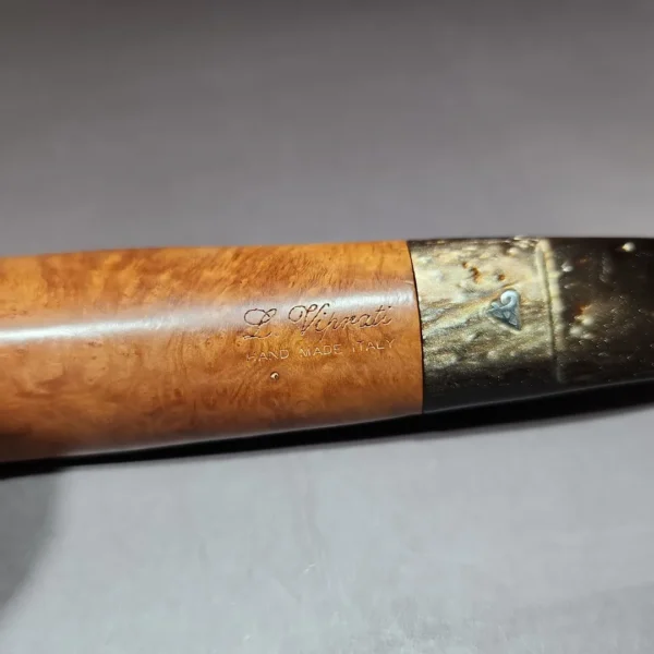 Viprati 4 Clover Magnum Smooth Sitter Estate Briar Pipe, Italian Estates - Image 10