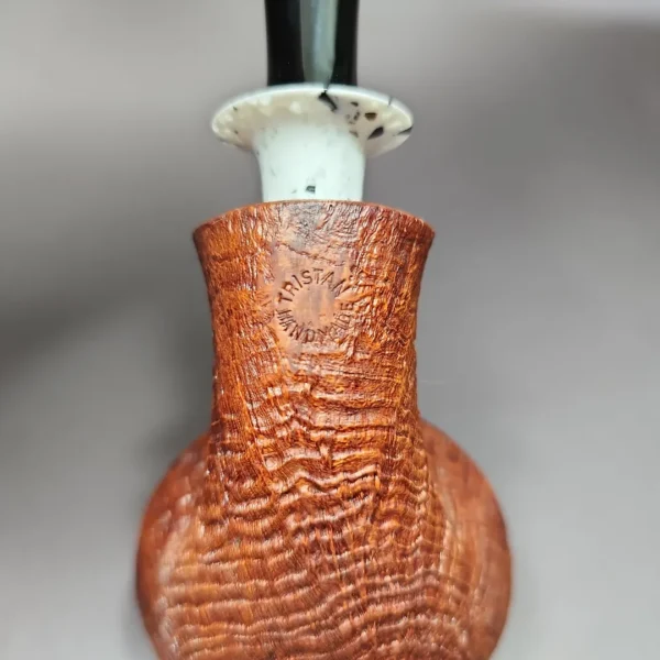Pipe Tristan Sandblasted Bulldog w/ Durat Handmade Briar Pipe, New - Image 10