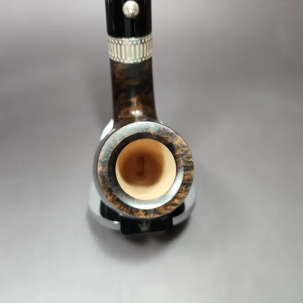 Barling Admiral Ye Olde Wood Bent Billiard Estate Briar Pipe, Unsmoked, 9mm - Image 10