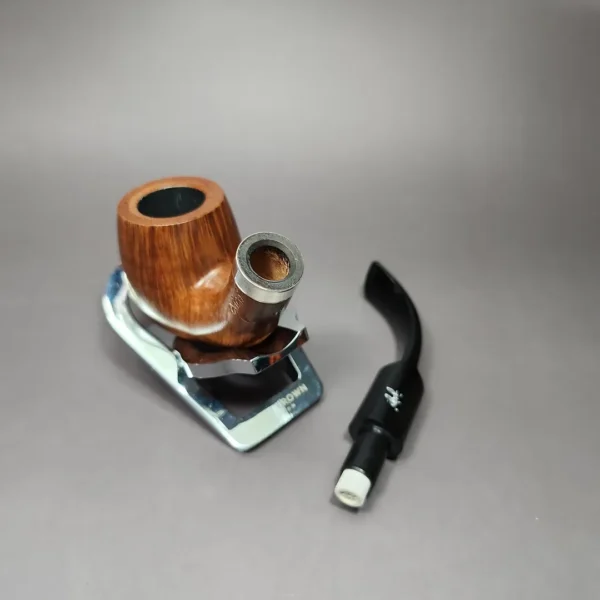 Gigi Fiamma Smooth Bent Billiard Estate Briar Pipe, Unsmoked, 9mm - Image 10
