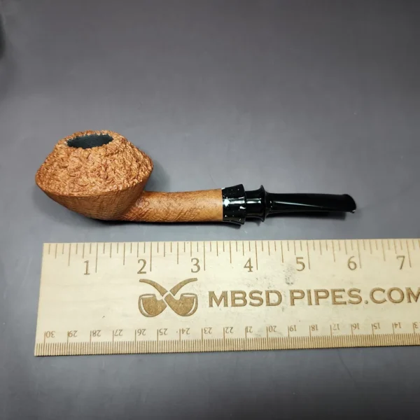 Pipe Tristan Sandblasted Squat Rhodesian Handmade Briar Pipe, New - Image 10