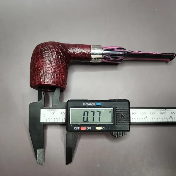 Ashton 2021 Brindle XXX Sandblasted Billiard Estate Briar Pipe, English Estates - Image 10