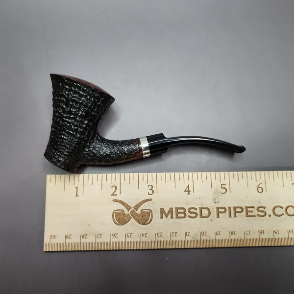 Tom Eltang Saturn Partially Sandblasted Cherrywood Estate Briar Pipe, Unsmoked - Image 10
