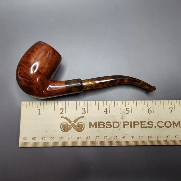 Dave Neeb Smooth Bent Billiard Handmade Briar Pipe, New - Image 10
