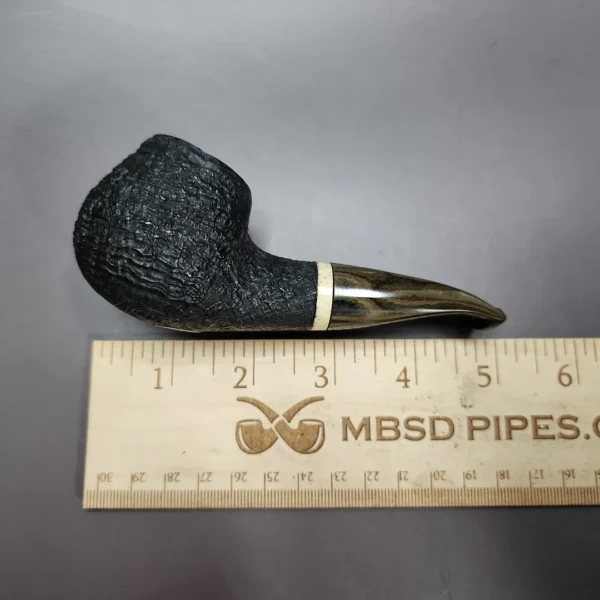 Zack Hamric Sandblasted Author w/ Fossilized Walrus Estate Briar Pipe, Unsmoked - Image 10