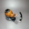 Viprati Partially Rusticated Brandy Estate Briar Pipe, 9mm, Italian Estates - Image 11