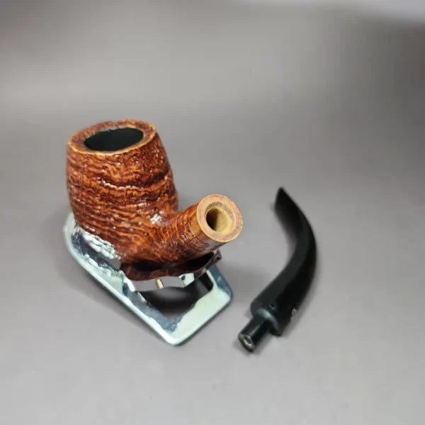 Viprati Sandblasted Bent Billiard Estate Briar Pipe, Italian Estates - Image 11