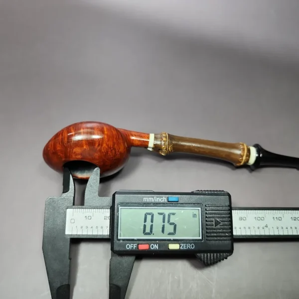 Ichi Kitahara 2012 Smooth Tomato w/ Bamboo Estate Briar Pipe, Unsmoked - Image 11