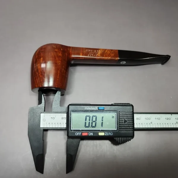 James Upshall A Grade Smooth Panel Shank Billiard Estate Briar Pipe, Unsmoked - Image 11