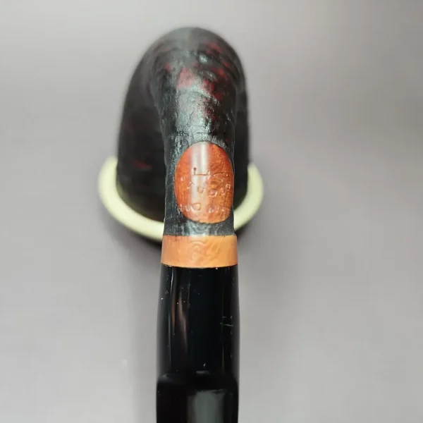 HS Studio Sandblasted Calabash w/ Olive Wood Estate Briar Pipe, Unsmoked - Image 11
