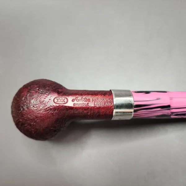 Ashton 2021 Brindle XXX Sandblasted Billiard Estate Briar Pipe, English Estates - Image 11