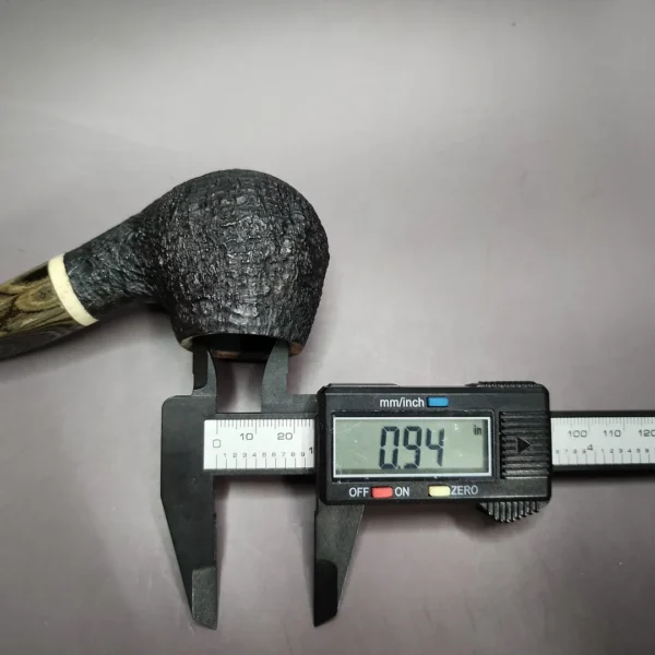 Zack Hamric Sandblasted Author w/ Fossilized Walrus Estate Briar Pipe, Unsmoked - Image 11