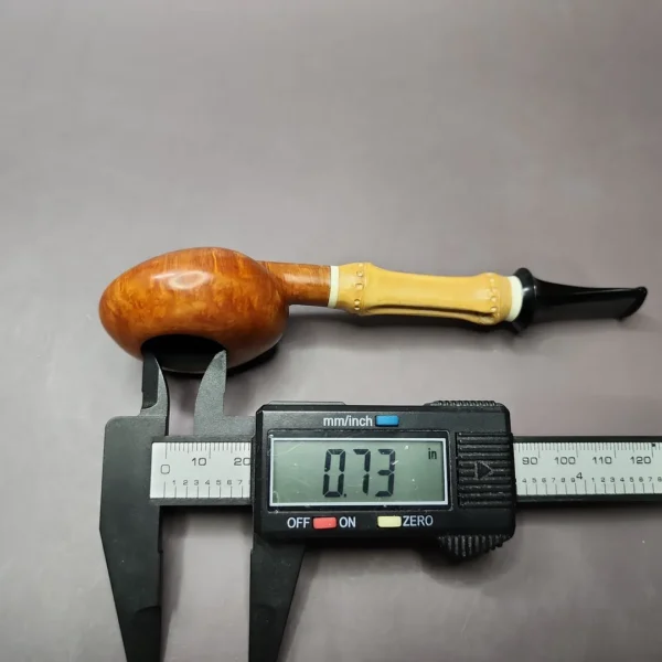 Ichi Kitahara 2012  Smooth Prince w/ Bamboo Estate Briar Pipe, Japanese Estates - Image 11