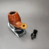 Xin Li Contrast Sandblasted Brandy Handmade Briar Pipe, New - Image 11