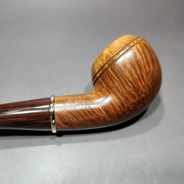 Ashton 1992 Sovereign Straight Grain 3 Rhodesian w/ Gold Estate Briar Pipe, English Estates - Image 11