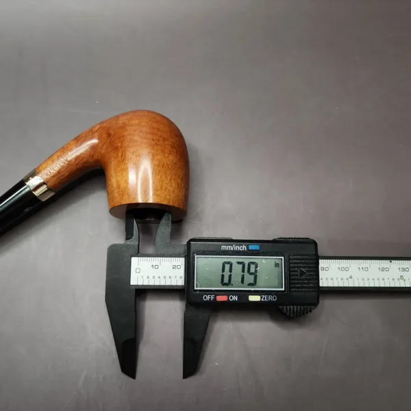 Astleys by Les Wood w/ Gold Band Bent Billiard Estate Briar Pipe, Unsmoked - Image 12