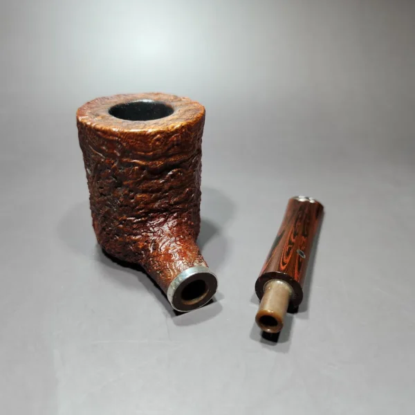 Larry Roush 2006 S2 Sandblasted Poker Estate Briar Pipe, American Estates - Image 10