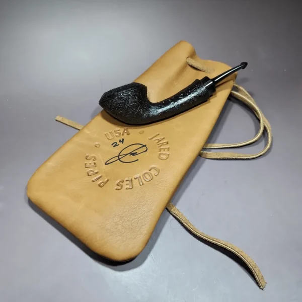 Jared Coles Sandblasted Long Shank Rhodesian Handmade Briar Pipe, New - Image 12