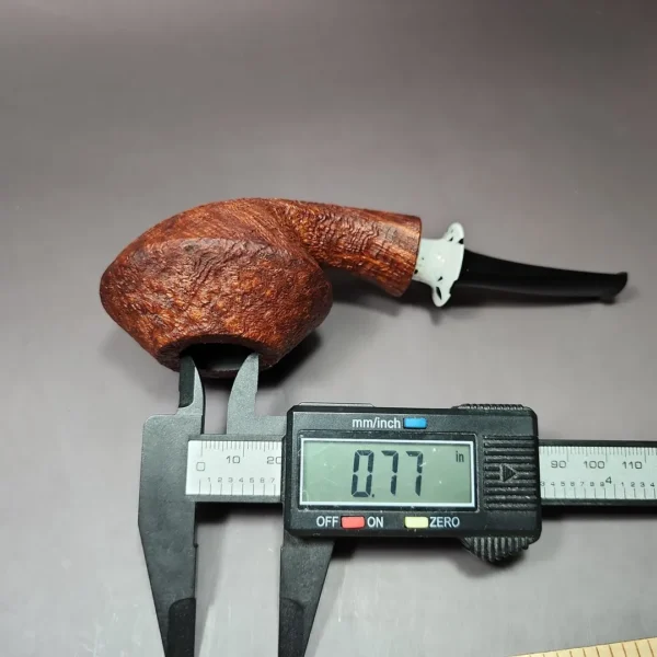 Pipe Tristan Sandblasted Bulldog w/ Durat Handmade Briar Pipe, New - Image 12