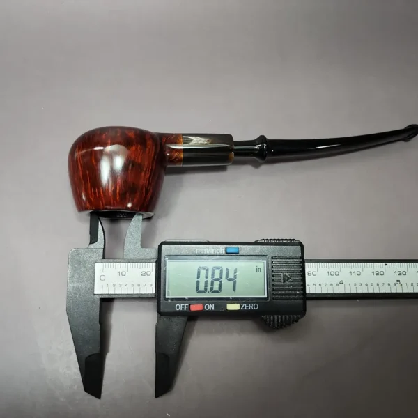 J Mouton Smooth Prince w/ Horn & Silver Handmade Briar Pipe, New - Image 12
