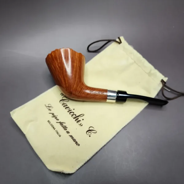 Claudio Cavicchi CCCC Smooth Plateau Dublin w/ Silver Estate Briar Pipe, Unsmoked - Image 13