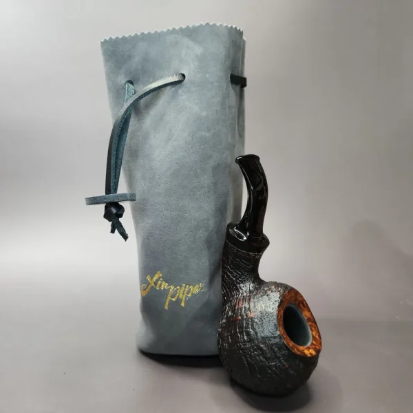 Xin Li Sandblasted Strawberry Handmade Briar Pipe, New - Image 14
