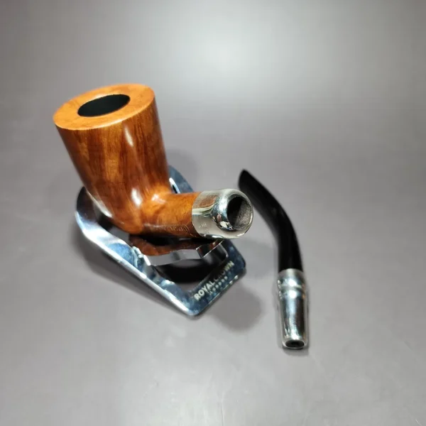 James Upshall P Grade XL Dublin w/ Silver Spigot Estate Briar Pipe, Unsmoked - Image 14