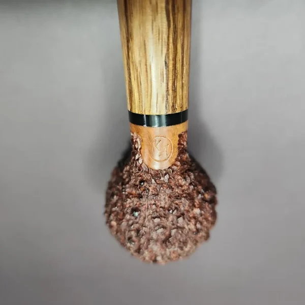Kevin Arthur Rusticated Cutty w/ Zebrawood Estate Briar Pipe, American Estates - Image 12