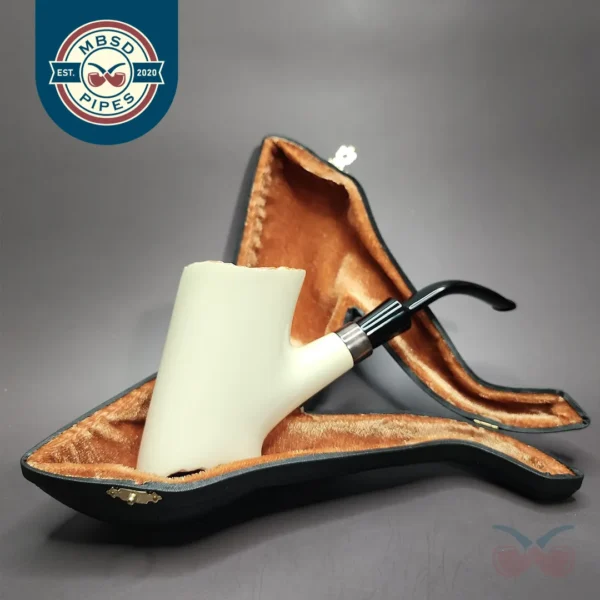 Magnum Freehand Block Meerschaum Pipe w/ Plateau, Unsmoked