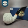 MBSD Meerschaum Deluxe Rusticated Apple Block Meerschaum Pipe, Briar-Mortise