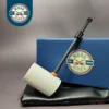 MBSD Meerschaum Deluxe Smooth Poker Block Meerschaum Pipe, Briar-Mortise